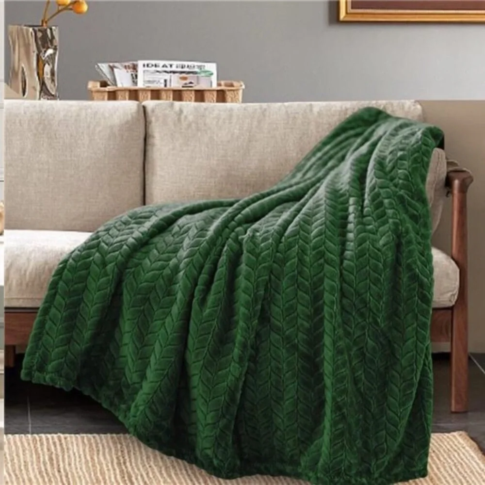 Fleece Throw Blankets, Super Soft Flannel Cozy Blankets for Adults